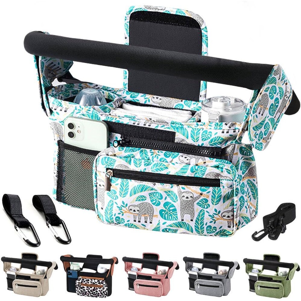 Phone Accessories Organizer - Stroller Caddy Organizer With Insulated Cup
